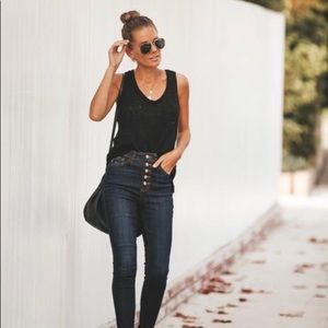 VICI OZARK DARK WASH HIGH RISE SKINNY